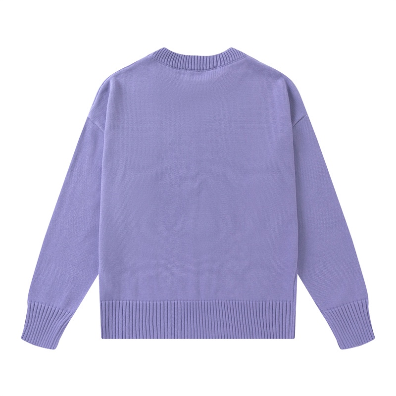 AMI De Coeur Áo sweater cotton cổ tròn thêu hình trái tim đỏ cho cặp đôi nam và nữ | BigBuy360 - bigbuy360.vn