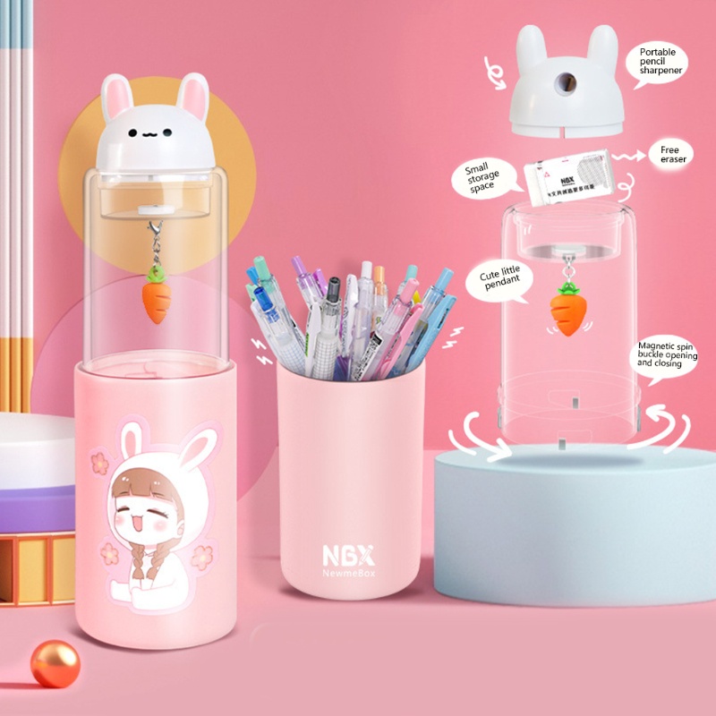 Hộp Đựng Bút Hoạt Hình 2 Trong 1 Kèm Đồ Chuốt Bút Chì Có Thể Tháo Rời