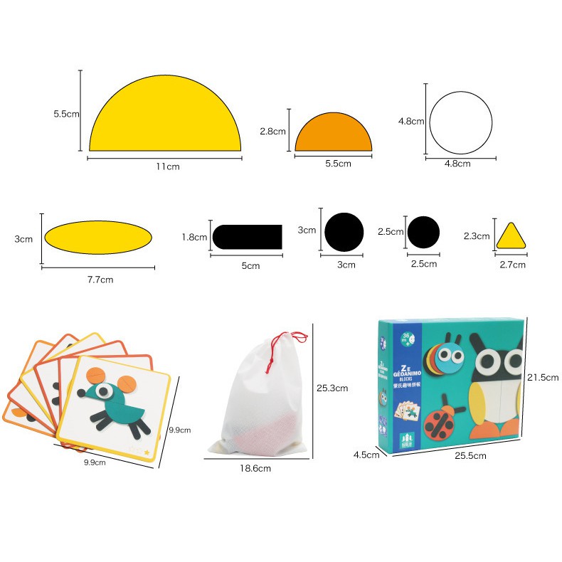 Tranh Ghép Hình Montessori Fun Board, đồ chơi giáo dục, giải trí, hỗ trợ giảng dạy Cho Bé mầm non - BABO