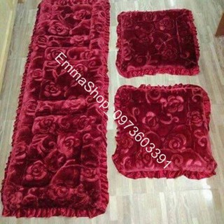Đệm ghế 🍓 đệm trải ghế gỗ 🍓 2 vuông + 1 dài