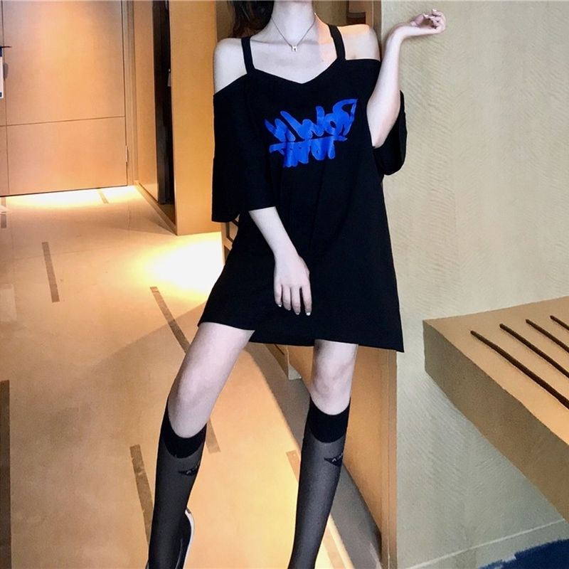 Áo Thun Trễ Vai Form Rộng Phong Cách Quyến Rũ