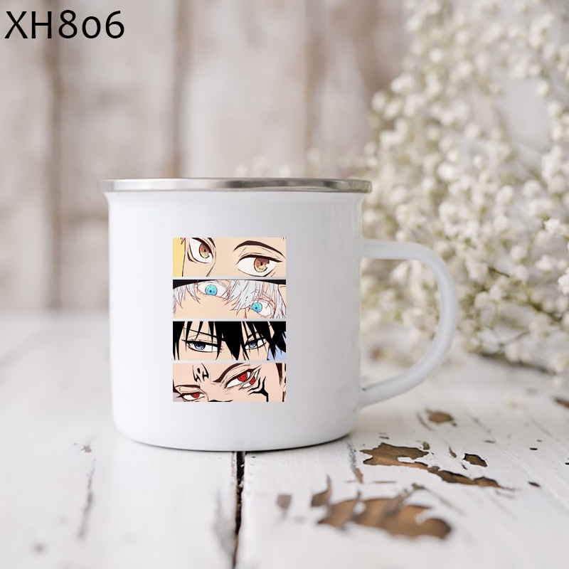 Ly Uống Cà Phê Màu Trắng In Hình anime jujutsu kaisen Thời Trang