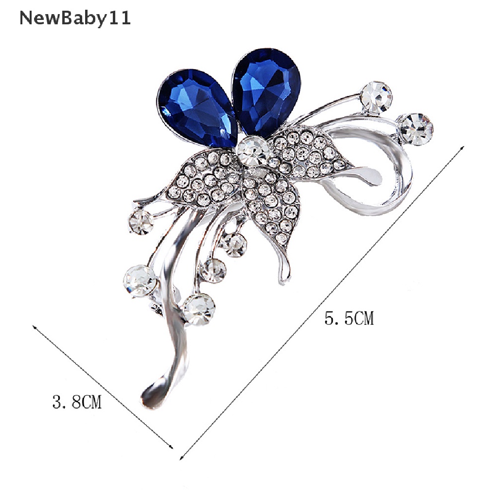 Ghim Cài Áo Hình Hoa Năm Cánh Đính Đá Pha Lê
