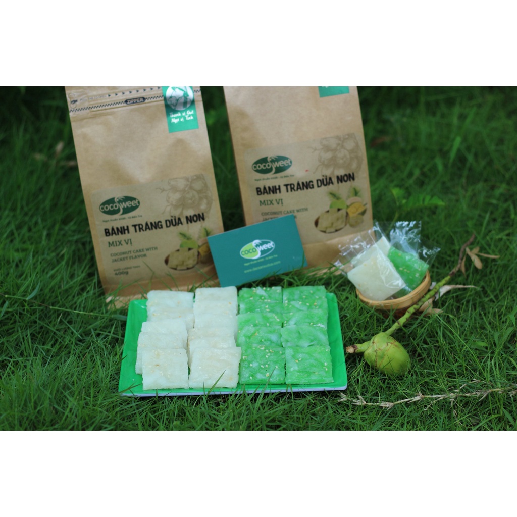 BÁNH TRÁNG DỪA NON MIX VỊ COCOSWEET - TÚI 400G - Đặc sản Bến Tre