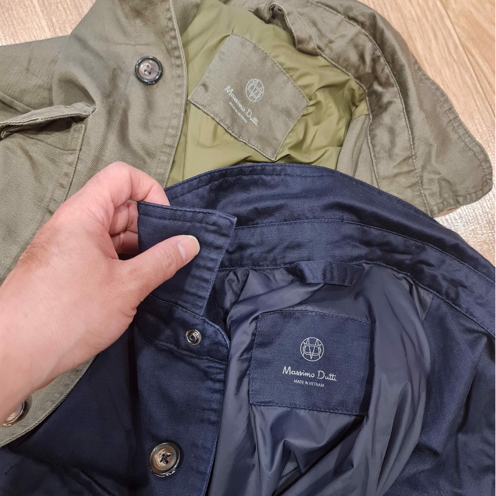 Áo khoác Sơ mi DENIM MASSIMO DUTI cao cấp 2 lớp, chất liệu vải dày dặn cá tính