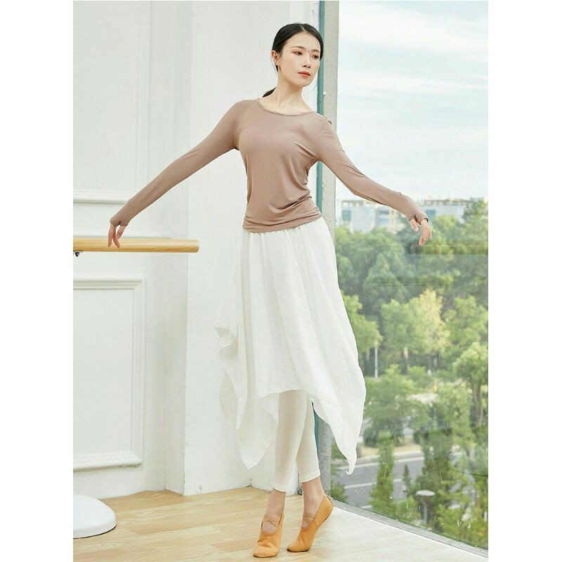 # A29 | Áo tập múa dài tay xỏ ngón - Đồ Múa Tuệ Nhiên