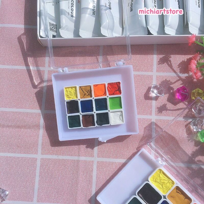 [Michi Art Store] [Quà tặng] Màu nước Miya Watercolour 12 màu