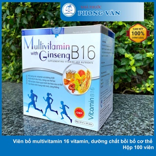 Viên bổ Multivitamin B16 bồi bổ cơ thể hộp 100 viên