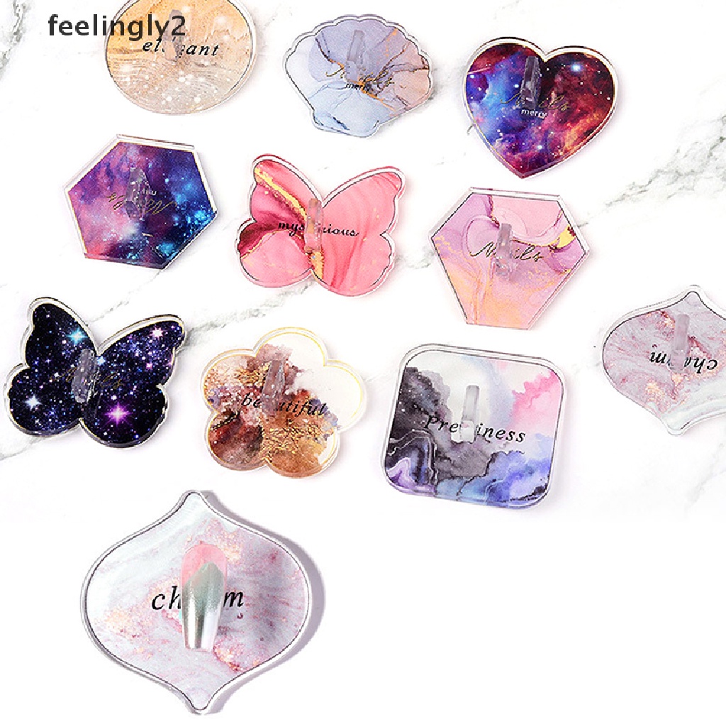 Giá Đỡ Trưng Bày Móng Tay Giả Bằng Acrylic Lấp Lánh