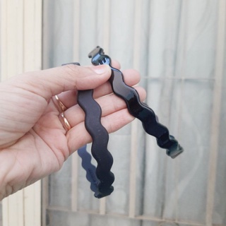 Bờm cài tóc bản dợn đen bóng/đen nhám (bản 1cm)
