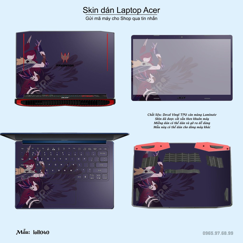 Skin dán Laptop Acer in hình Liên Minh Huyền Thoại _nhiều mẫu 5 (inbox mã máy cho Shop)