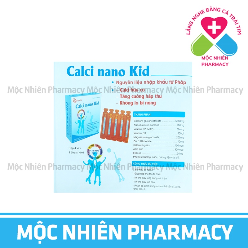 Calci nano kid - calci hữu cơ, tăng cường hấp thu, không lo bị nóng