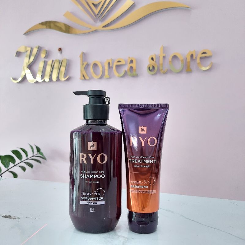 Dầu gội - xả Ryo tím ngăn ngừa rụng tóc chiết xuất thảo dược mẫu mới săn sale kèm bill chuẩn Hàn Quốc DG01