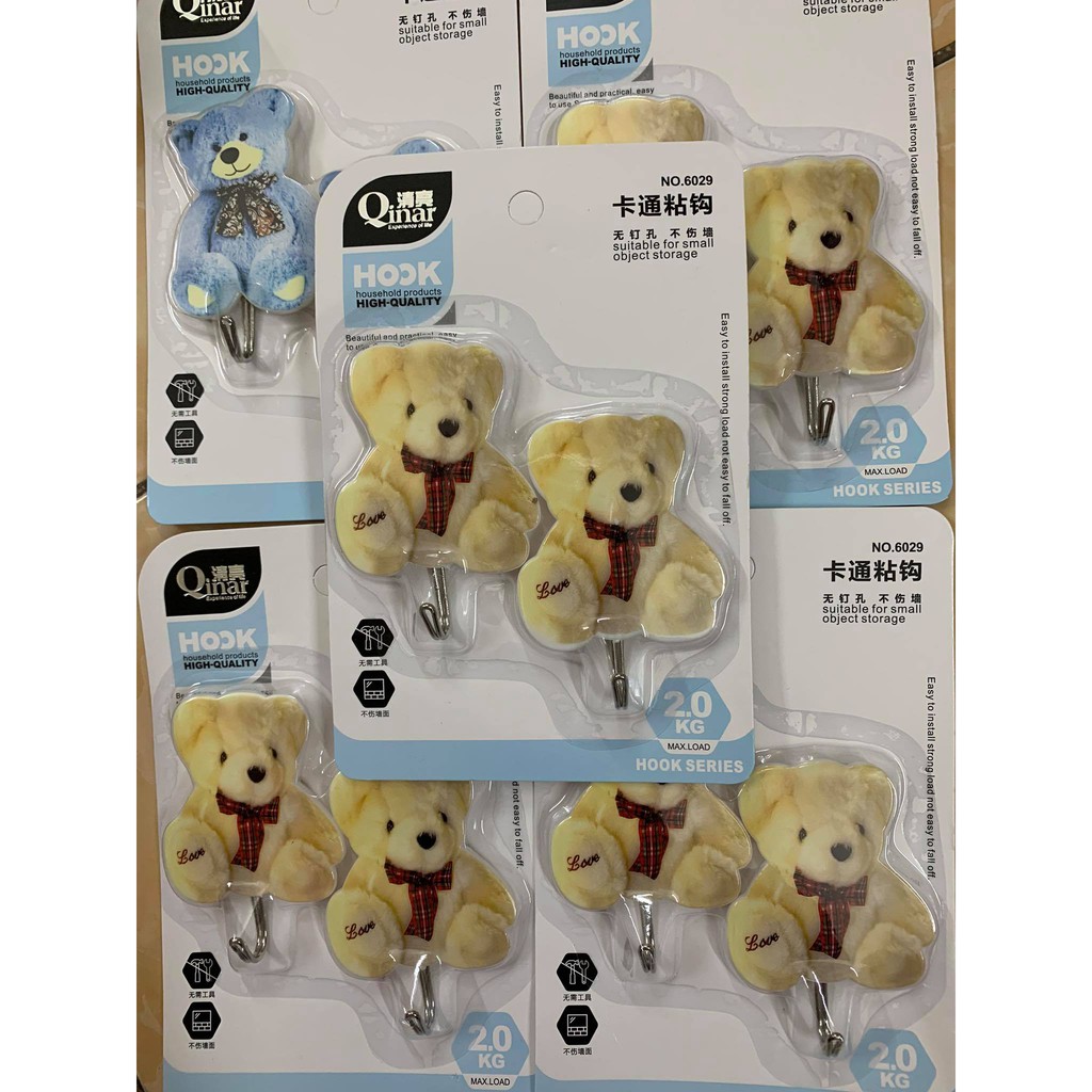 Set 2 móc dán tiện ích dễ thương