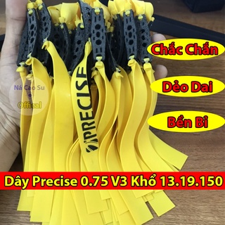 Dây Ná Cao Su Precise 0.75 V3 Đã Cột Sẵn Khổ 13x19x150mm Kéo Tới Má