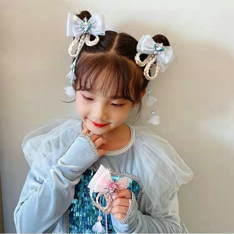 Set 2 Kẹp Tóc Hình Nơ Xinh Xắn Dành Cho Bé Gái