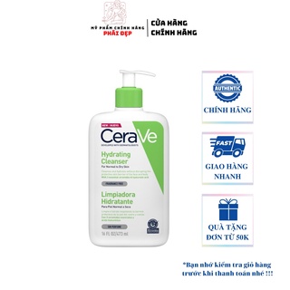 Sữa rửa mặt dịu nhẹ CERAVE Foaming Facial Cleanser cho da dầu 236ml/473ml - Mỹ phẩm chính hãng phái đẹp