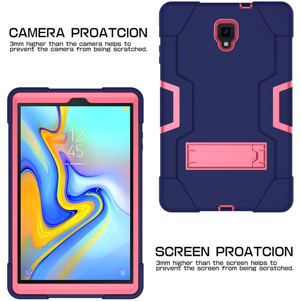 Samsung Galaxy Tab A 10.5 2018 SM-T590 T595 T597 multiple protection heavy armor case with bracket hit color tablet cover