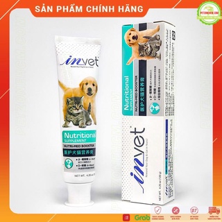 Gel dinh dưỡng chó mèo Nutri ⚜ FREESHIP ⚜ Invet Nutri Energy Booster 120g tăng cường miễn dịch sức đề kháng và omega