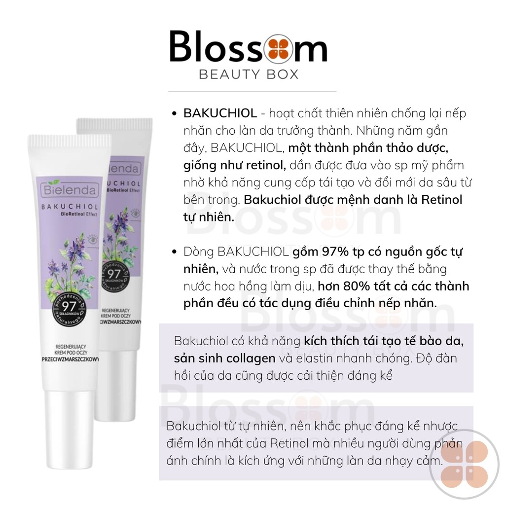 Kem dưỡng mắt BAKUCHIOL BIELENDA 15ml - BioRetinol