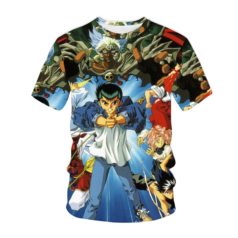 Áo nam Tay Ngắn In Hình Nhân Vật Yu Hakusho Cá Tính