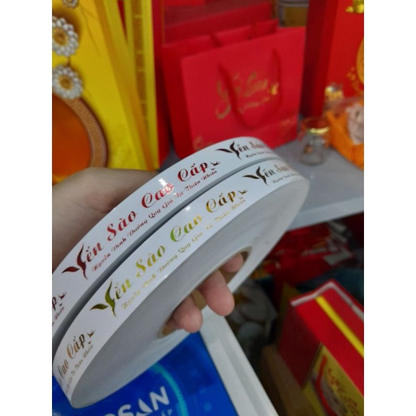 BĂNG KEO ÉP KIM DÁN MÉP HỘP YẾN SÀO