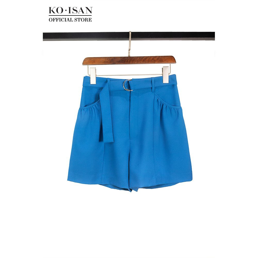 Quần short cạp cao KO-ISAN chất vải tuytsi mềm mại kèm beo quần cùng màu - 21055101