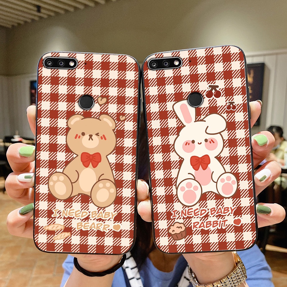 Ốp lưng điện thoại huawei y7 prime 2018 / y7 pro 2018 in hình gấu nâu vô cùng đáng yêu