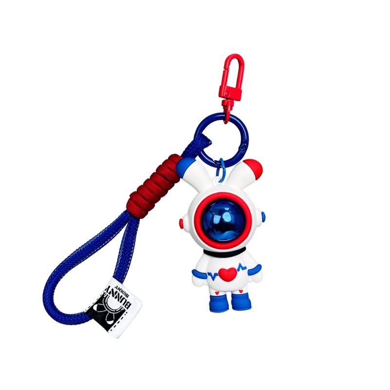 Móc Khóa Hình Thỏ Phi Hành Gia Sáng Tạo Thời Trang