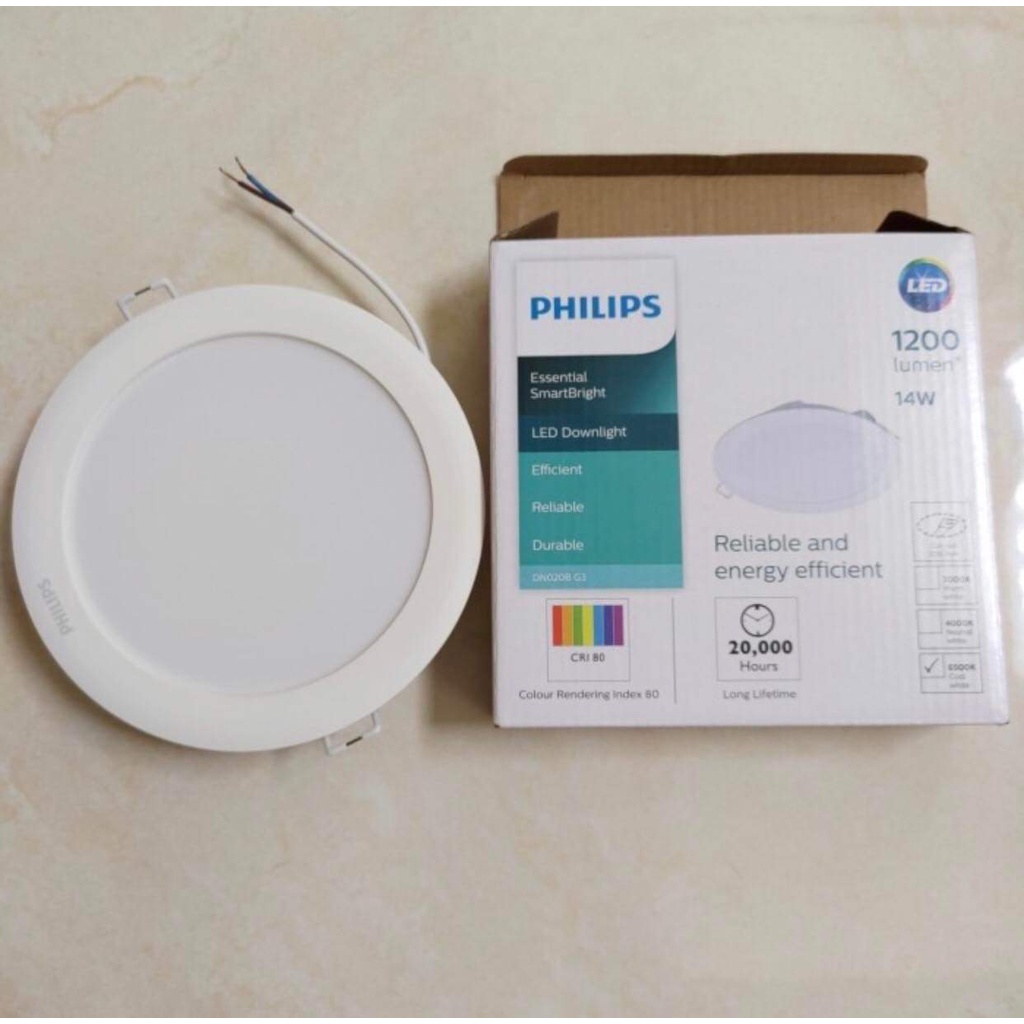 Bóng đèn downlight Philips 5.5w, 7w khoét lỗ 90mm-100mm