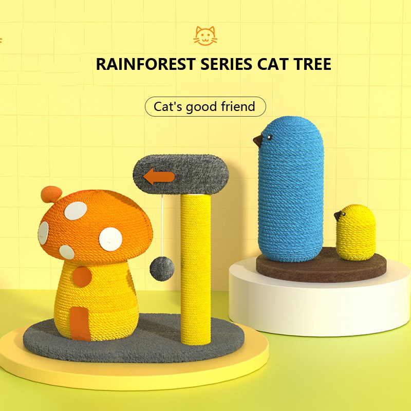 Đồ Chơi Cào Móng Hình Ngôi Nhà/Cây Nấm/Gà Cho Mèo Cưng