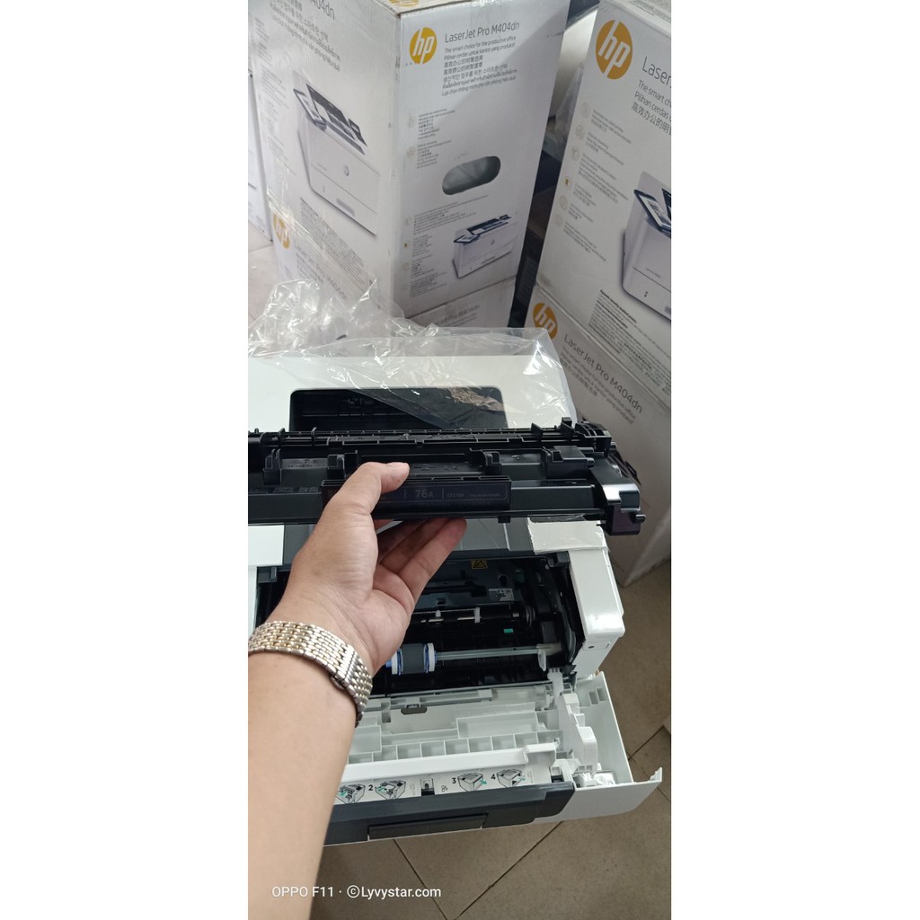 Hộp mực in 76A chính hãng bóc máy sử dụng cho máy in HP 404DN, HP 428