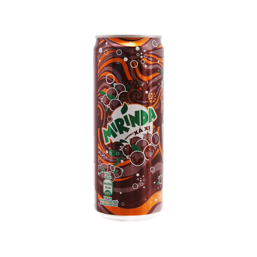 Lốc 6 lon nước ngọt Mirinda vị soda kem 330ml