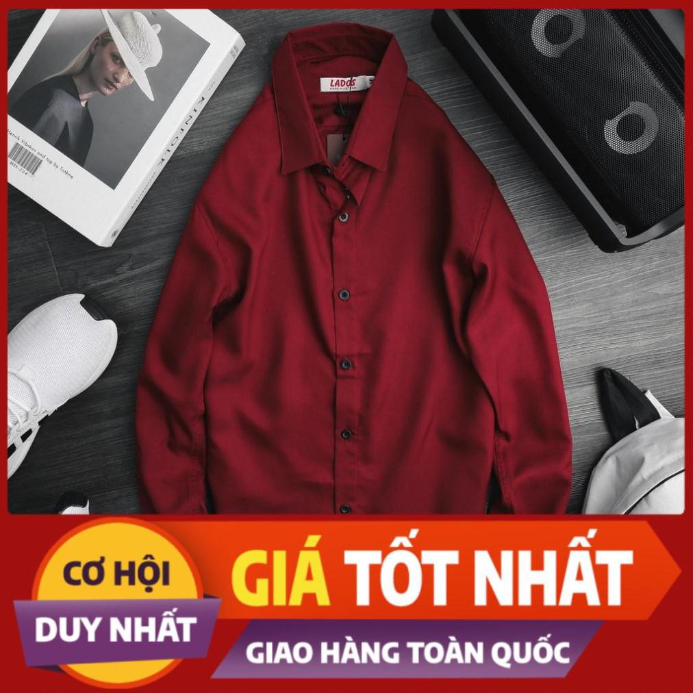 [HÀNG CAO CẤP] Áo sơ mi vàng bò, đỏ đô trơn LD-TP-1523B