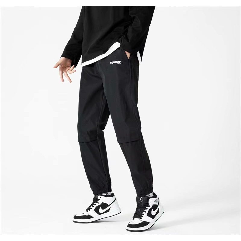 Quần dài thể thao dáng rộng in chữ phong cách hip hop Hàn Quốc chất lượng cao thời trang cho nam S-3XL