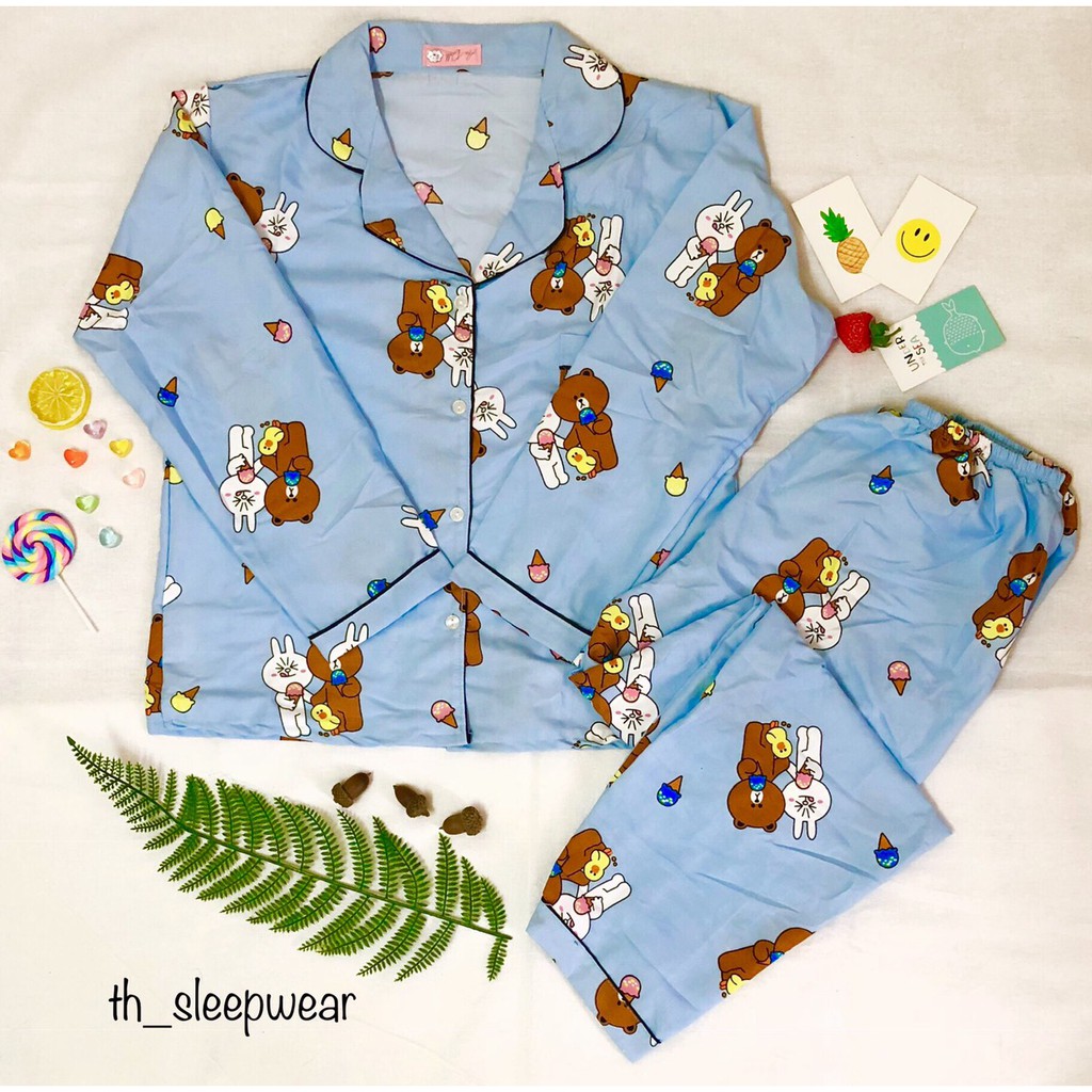 [Loại 1] Bộ Đồ Ngủ Pijama Tay Dài - Quần Dài (Kate) | BigBuy360 - bigbuy360.vn