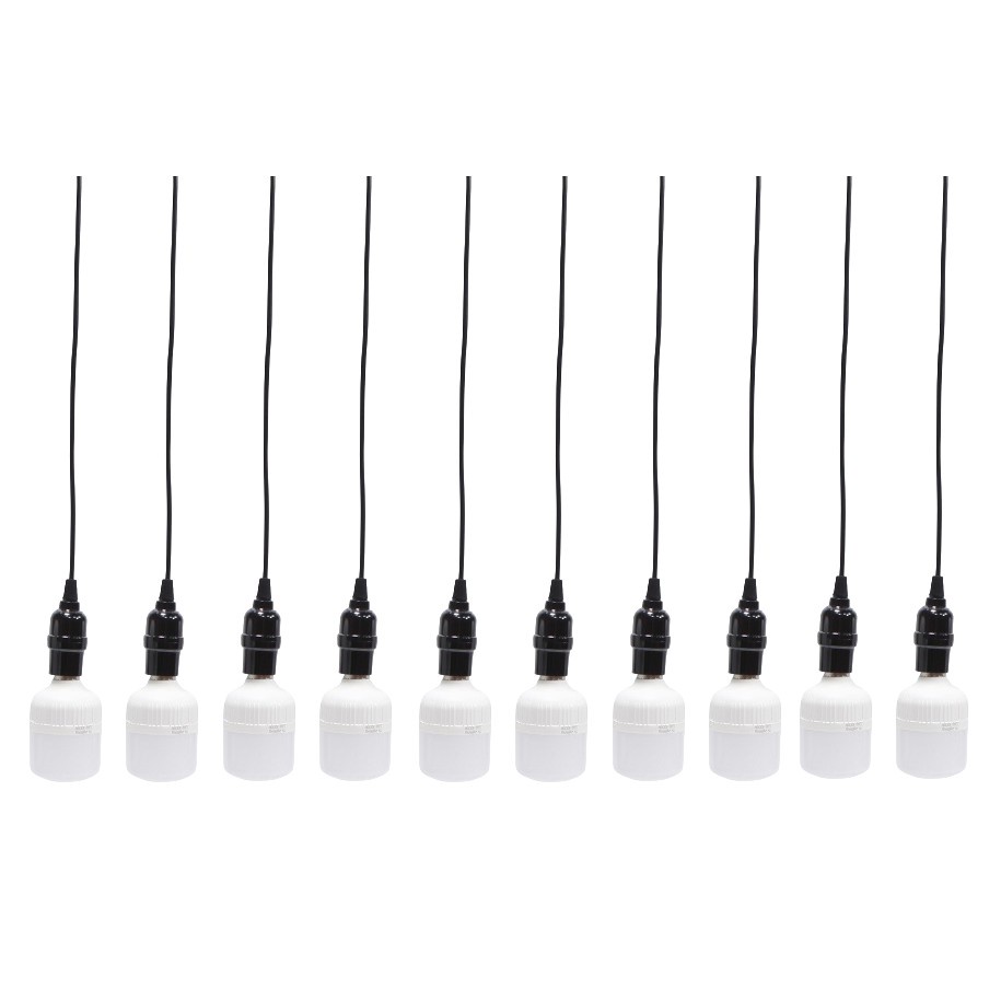 Bộ 10 đèn thả cổ điển Vintage bóng đèn led búp trụ 9w