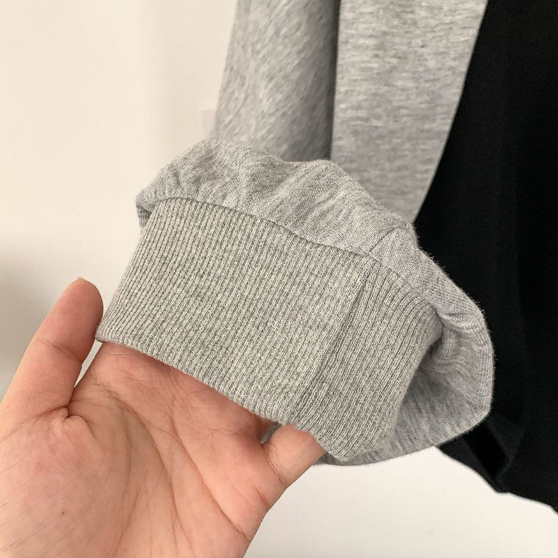 Áo Thun Tay Dài Giả Hai Lớp Thời Trang Mùa Thu Mới Cho Nữ