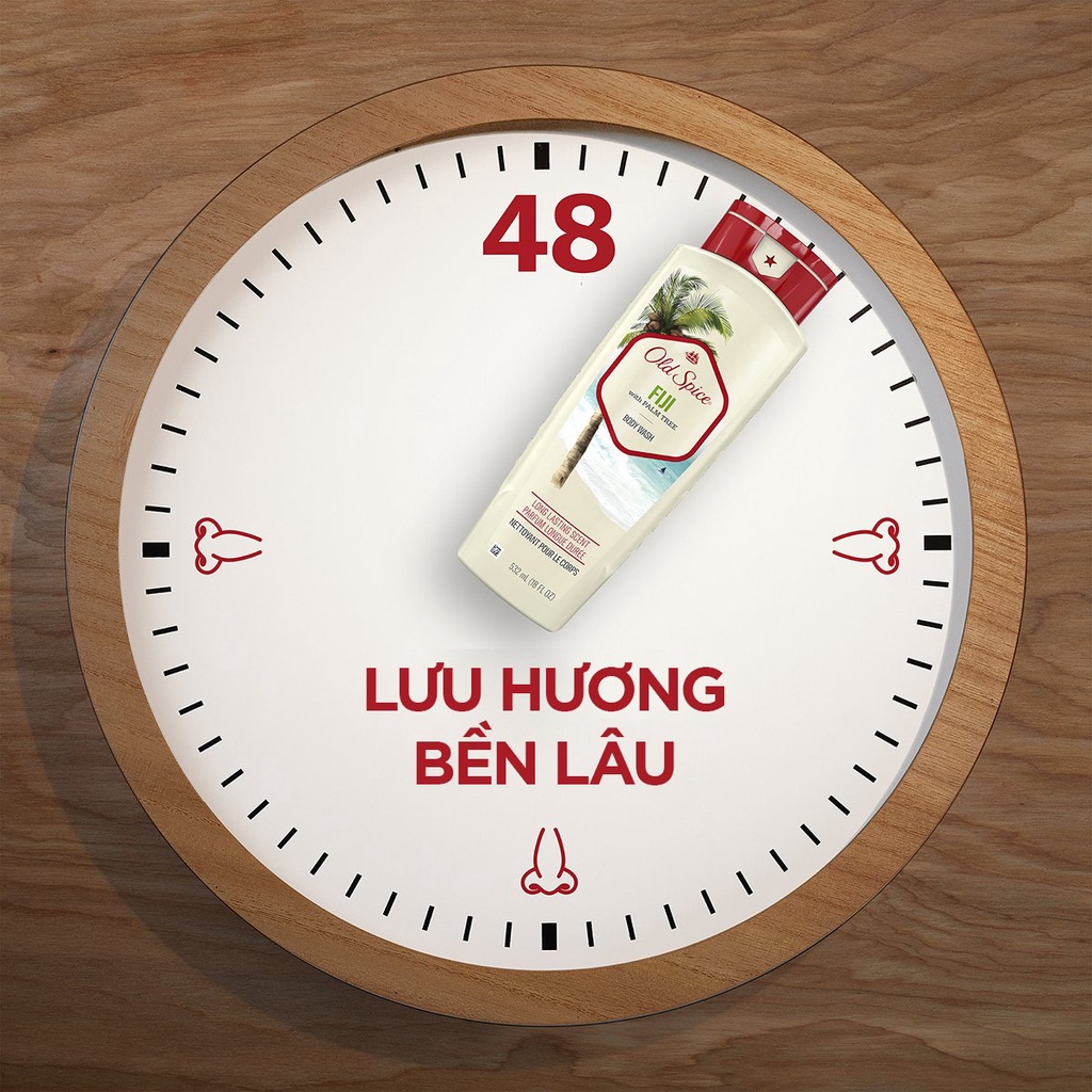 COMBO Hương Fiji Cây Cọ Biển | Sữa tắm & Lăn Khử Mùi Old Spice Fiji with Palm Tree | Chính hãng USA