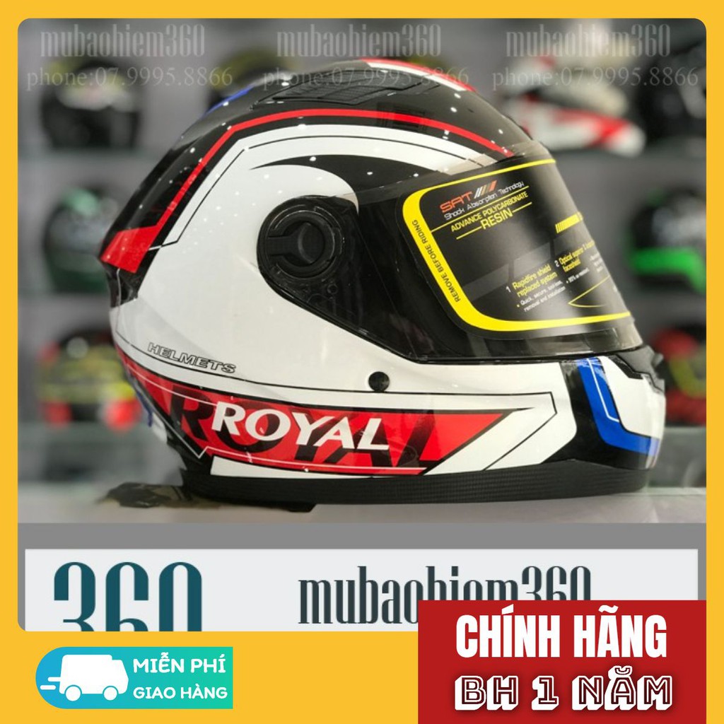 Mũ Bảo Hiểm fullface Royal M136 Miễn phí vận chuyển - Nói không với hàng nhái