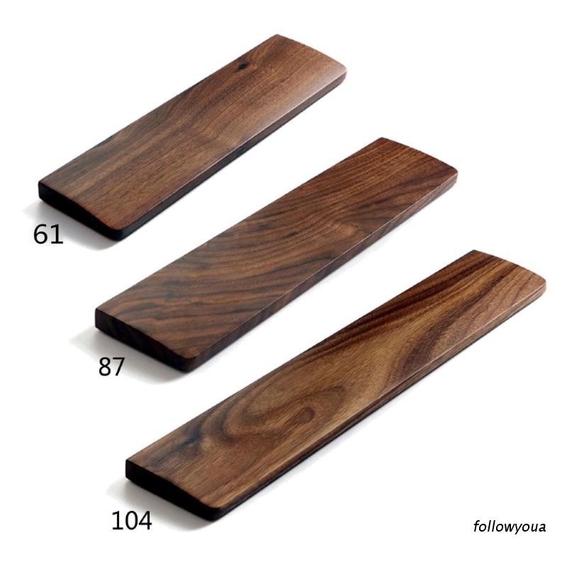 Miếng kê cổ tay hỗ trợ gõ phím bằng gỗ óc chó chống trượt cho bàn phím cơ chơi game 61 87 104 phím