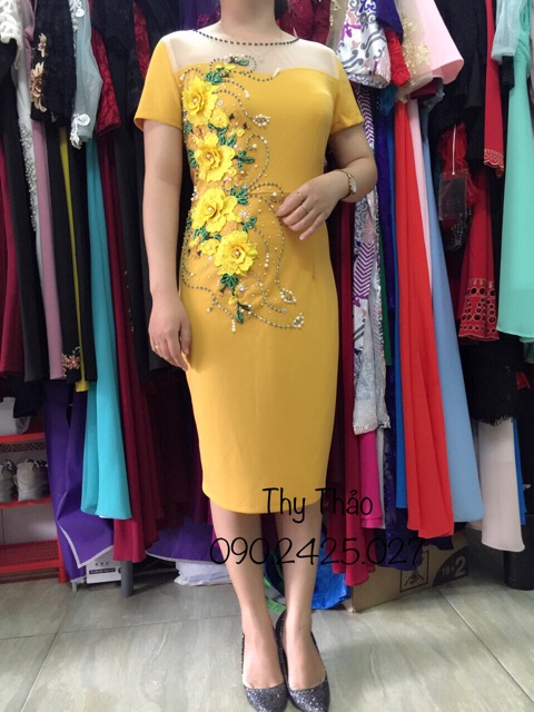 Đầm trung niên nữ thiết kế cao cấp