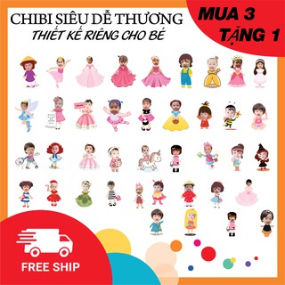 Chibi bé gái Trang trí tiệc sinh nhật để bàn, Thiết kế riêng theo yêu cầu