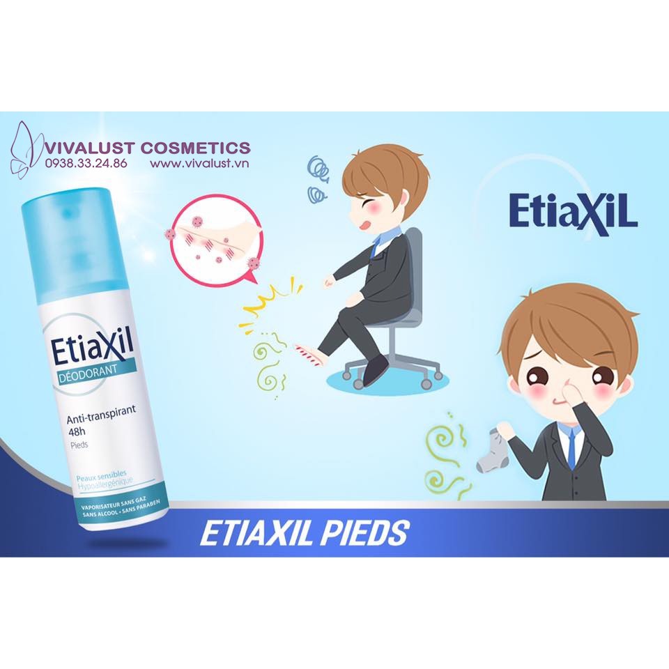 [Chính Hãng] Xịt Khử Mùi Chân ETIAXIL Déodorant Anti-Transpirant 48h Pieds (100ml) - Ngăn Ngừa Mồ Hôi Chân