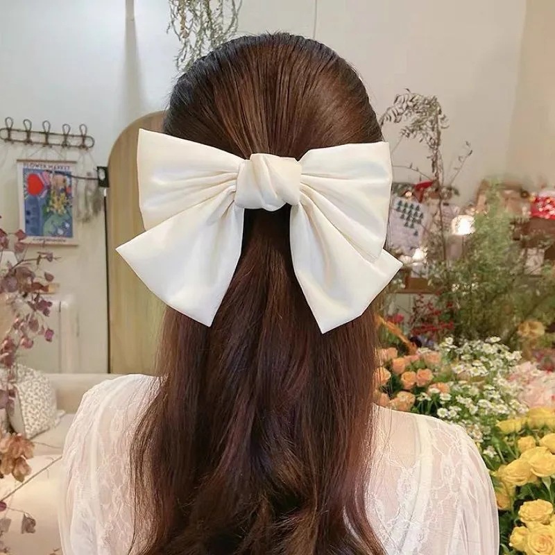 Dây buộc tóc/kẹp tóc nơ ruy băng cỡ lớn thời trang Hàn Quốc B4-3