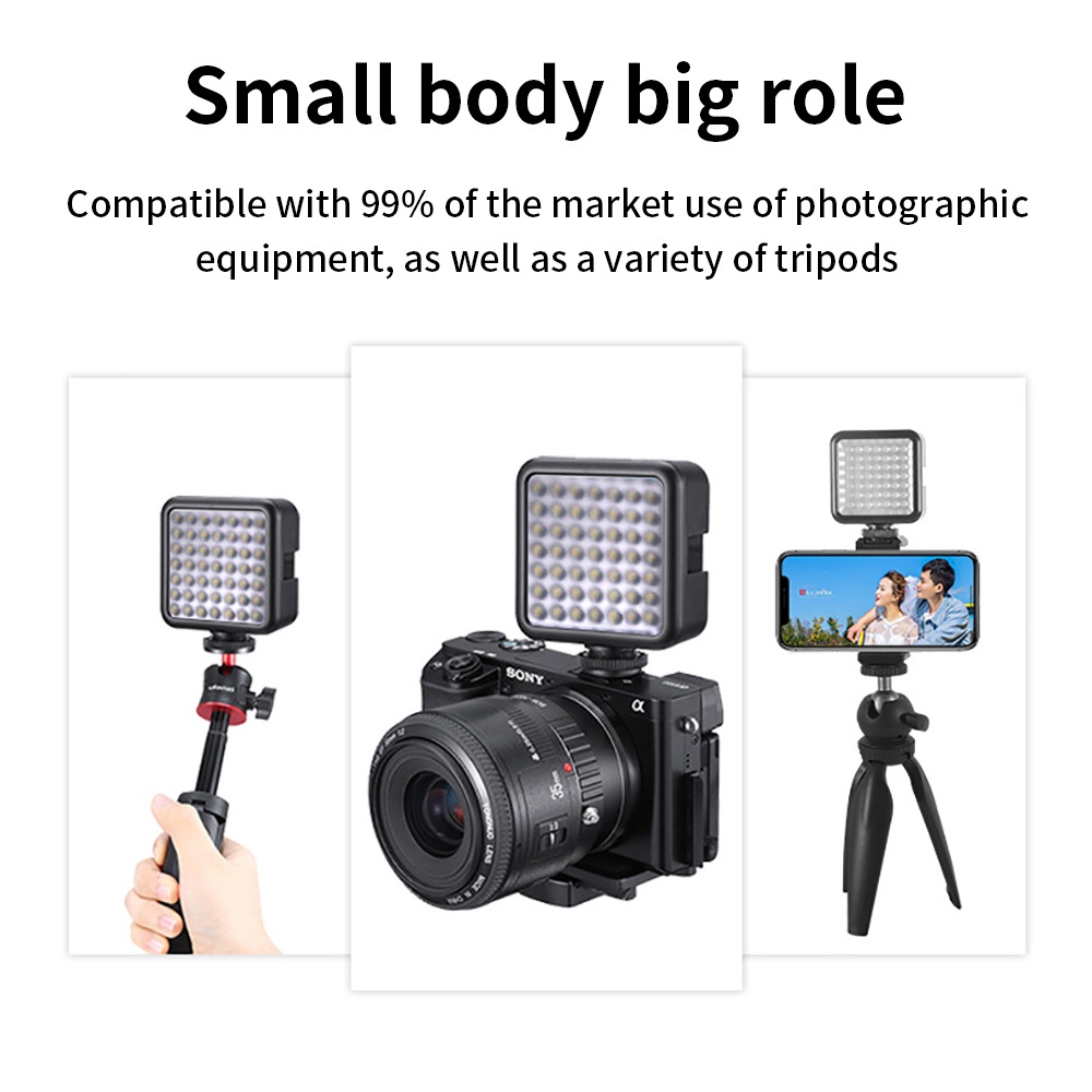 Selens Đèn LED RGB 5600K 3200K Mini Bỏ Túi Cho Máy Quay Video Vlog