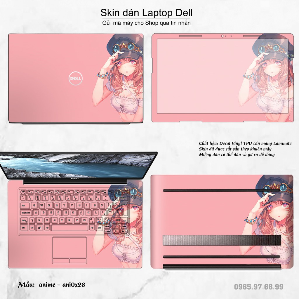 [SIÊU SALE]  Dán decal cho các dòng Laptop Dell in nhiều mẫu cực đẹp dành cho con gái