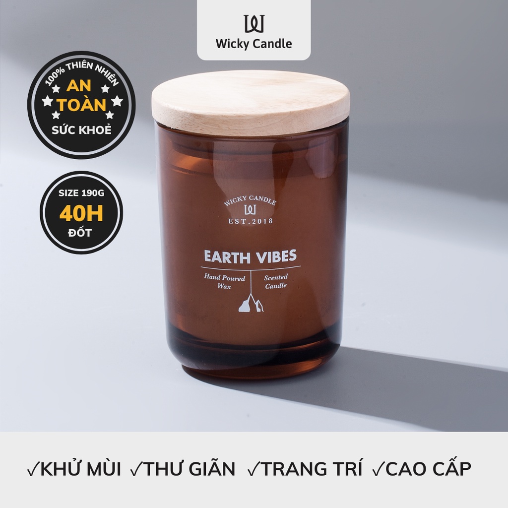 Wicky Candle - Nến Thơm EARTH VIBES size 7.4oz