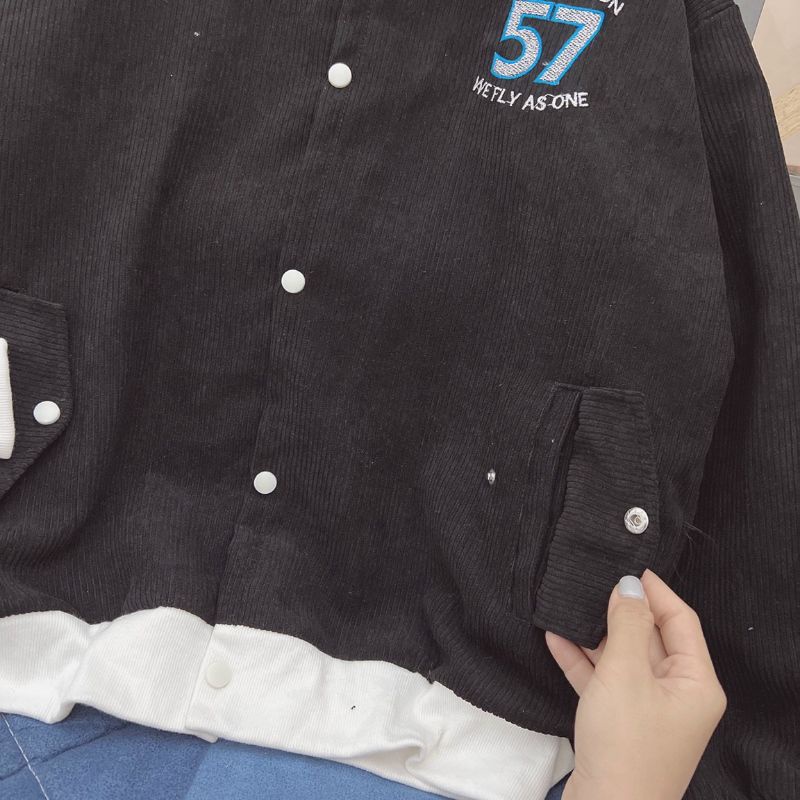 KHOÁC BOMBER THÊU CỔ POLO - ẢNH THẬT TỰ CHỤP