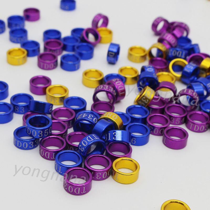 50 Pcs Mix Color Bird Foot Ring Bands Clip on Leg Rings for Pigeon Dove Chicks